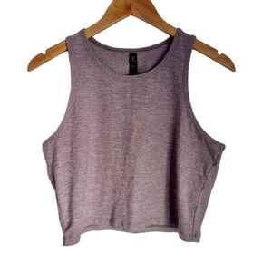 Kyodan Mauve Color Womens Buttery Soft Lightweight Slight Cropped Tank Top Small